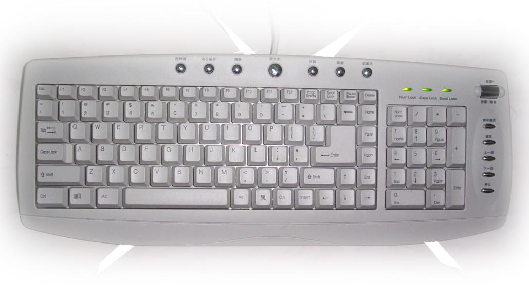 Elegant Ergo Curve Multimedia Computer Keyboard